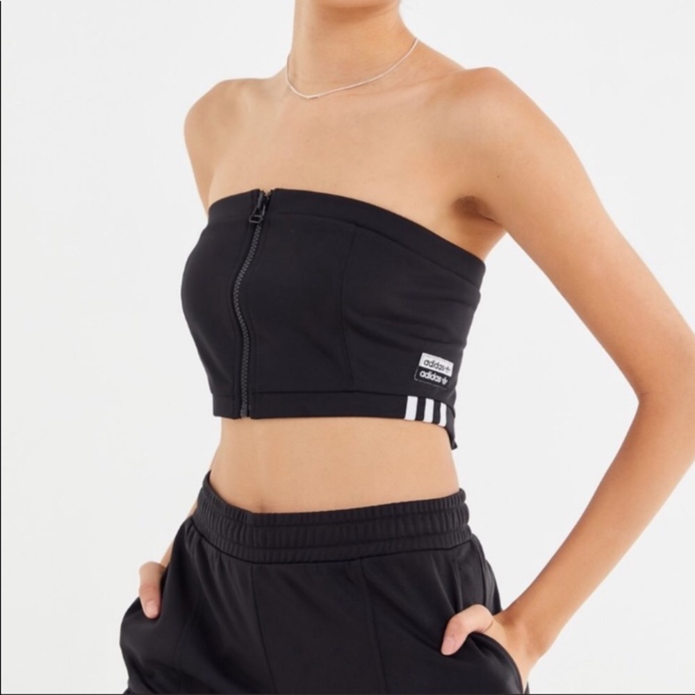 NEW 💜💕Adidas Top Strapless With Zipper💕💜